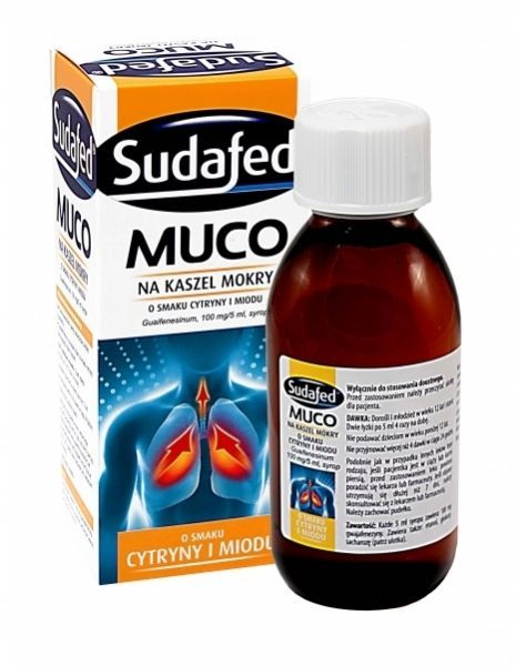Sudafed muco na kaszel mokry 100mg/5ml o smaku cytrynowo - miodowym 150 ml