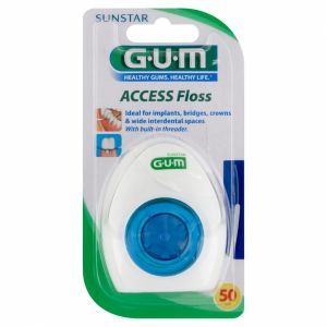 Sunstar Gum Access Floss nić do implantów, mostów oraz koron (50 odcinków)