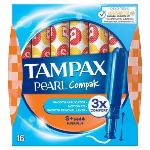 Tampony Tampax Compak Pearl Super Plus z aplikatorem x 16 szt