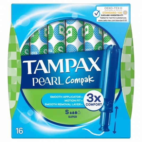 Tampony Tampax Compak Pearl Super z aplikatorem x 16 szt