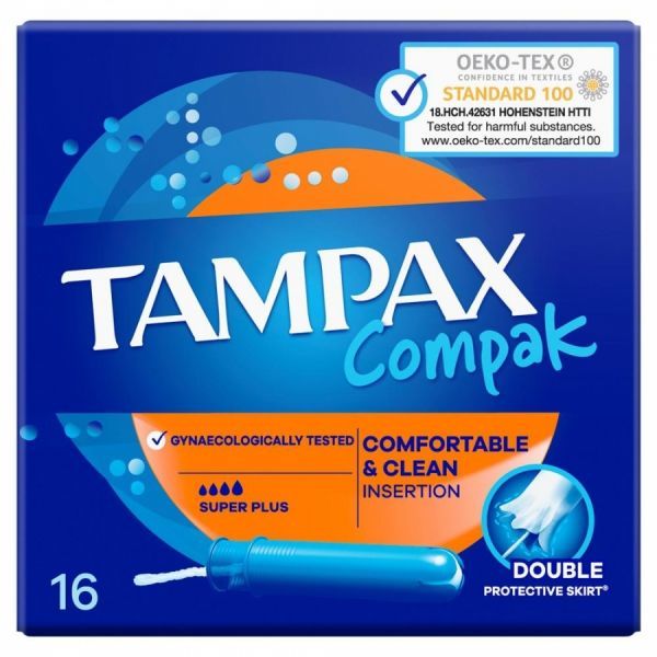 Tampony Tampax Compak Super Plus z aplikatorem x 16 szt