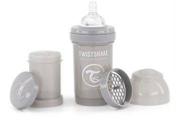 Twistshake butelka antykolkowa 180 ml (szara)