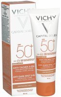 Vichy Ideal Soleil krem barwiący do twarzy zapobiegający przebarwieniom 3w1 SPF 50+ 50 ml