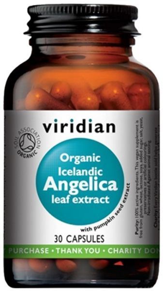 Viridian Organic Icelandic Angelica (arcydzięgiel litwor liście - ekologiczny ekstrakt) x 30 kaps