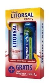 Zdrovit Litorsal Cherry x 24 tabl musujące + Magnez z witaminą b6 x 24 tabl musujące GRATIS!!!