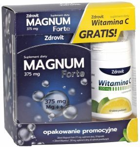 Zdrovit promocyjny zestaw - Magnum forte 375 mg x 30 kaps + Witamina C 200 mg x 60 tabl GRATIS!!!