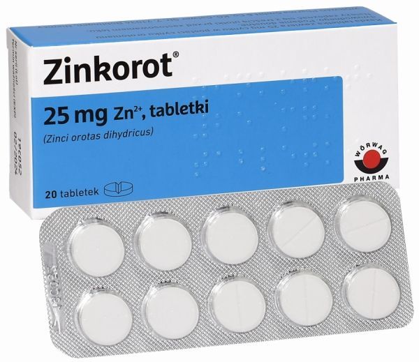 Zinkorot 25 mg x 20 tabl